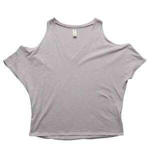 Mahina Womens Top S Mauve Cold Shoulder Dolman Knit V Neck Shirt I-11643K-PHL